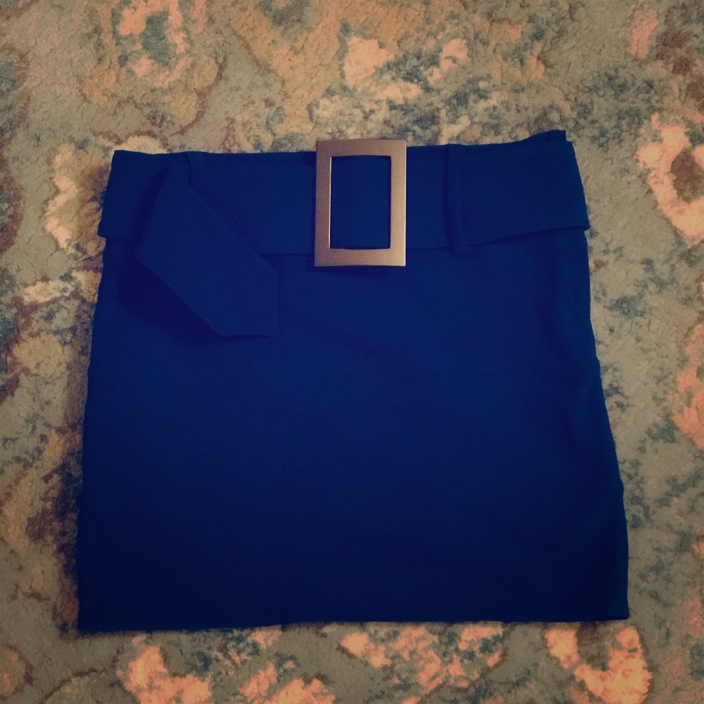 Royal Blue Mini Skirt
